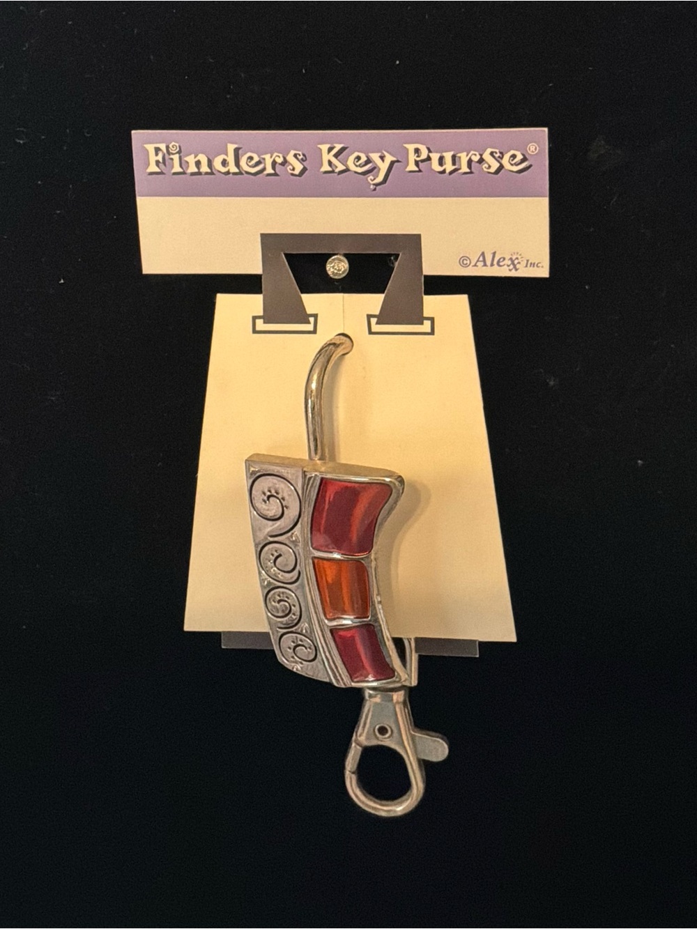 Finders Key Purse Red & Orange Decorative Key Hook by Alex
